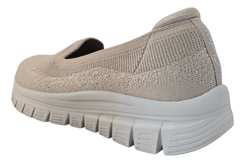 Tenis Mujer Confort Descanso Ligeros Graceful Memory Foam Slip Ins Resorte Skechers 100697 Beige