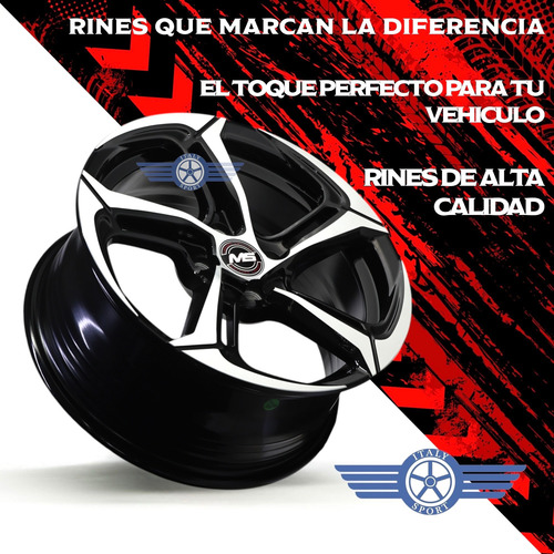 4 Rines 16 Deportivos 4-100 Beat Spark Sonic Aveo Vw Versa Machine Black