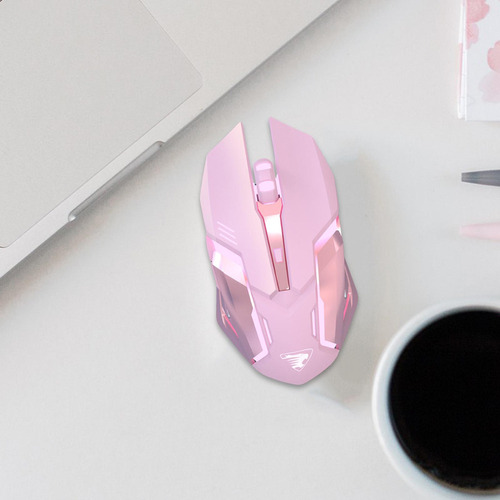 Portátil G304 2.4g Mouse Sem Fio 7 Botões 3 Cor De Rosa