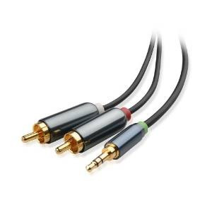 Cable Matters Chapado En Oro De 3,5 Mm A 2 Rca Estéreo Cable