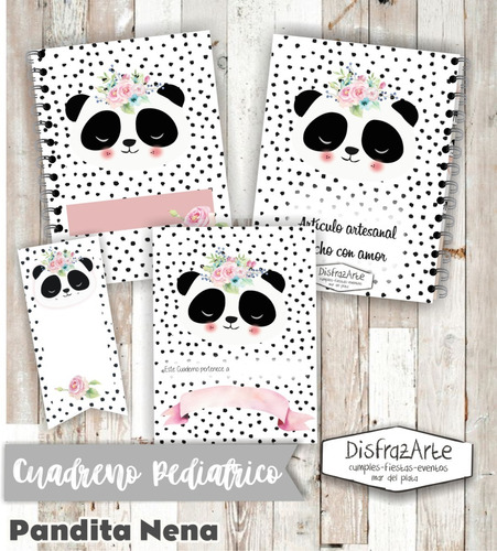 Cuaderno Pediátrico Digital Editable Pdf Panda Nena