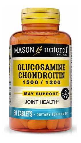 Mason Natural | Glucosamine Chondroitin 1500/1200 | 60 Tabs