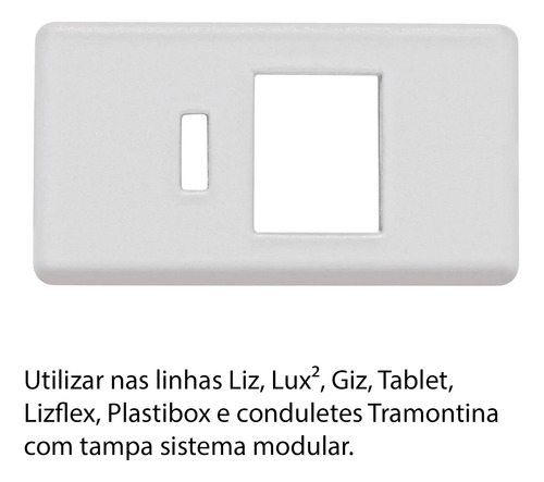Módulo Tampo Para Tomada Rj Branco - Tramontina