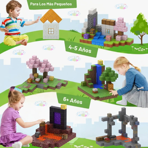 Juego Mi Mundo De Bloques Construcción Magnéticos 64 Piezas 64 My World