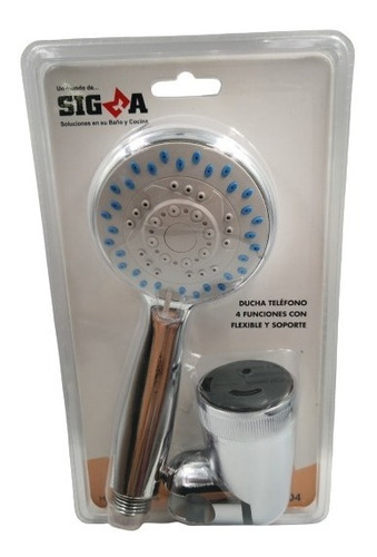 Imagen 1 de 4 de Kit Ducha Teléfono +flexible Y Soporte Cromado Acero Inox