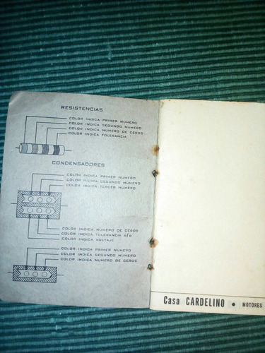 Antigua Libreta De Apuntes De Casa Cardelino Año 1962 (Usado)