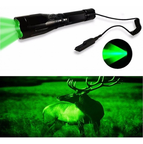 Lanterna Luz Verde Tática Led Cree P/ Sobrevivência Xm30985