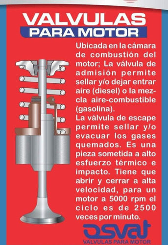 Jgo 8 Válvulas Admisión Para Suzuki Swift 1.2 L 4 C 17-24