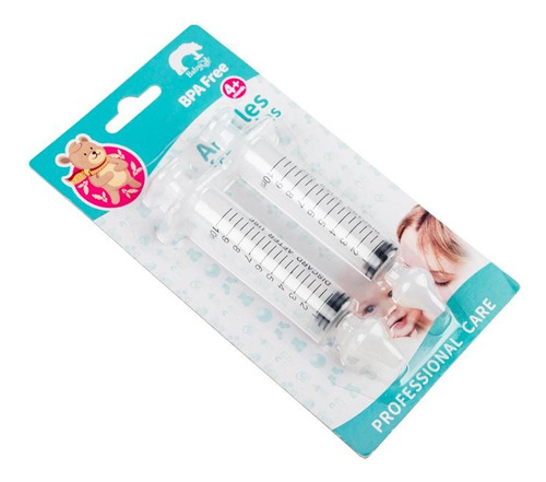 Kit C/2 Seringas Lavagem Nasal Infantil Ponta Silicone