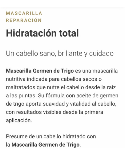 Salerm Mask Germen De Trigo 200ml Mascarilla Reparación