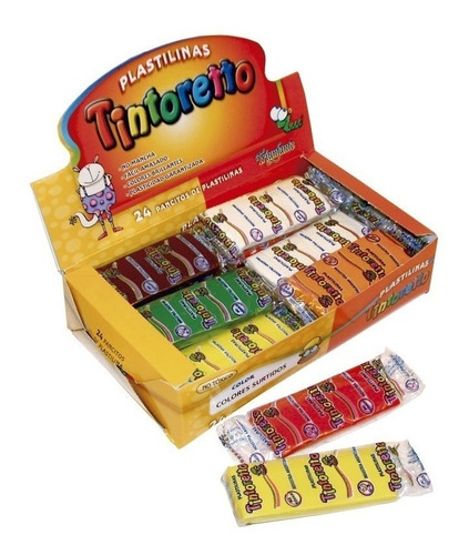 Plastilina Tintoreto Caja De 24 Pancitos Pack X 10 Cajas