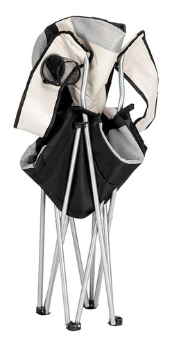 Silla Sillón Plegable Camping Playa Plegable Acolchado Bolso Negro