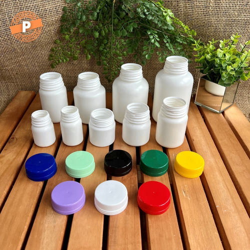 Pote Para Cápsulas 180ml Com Tampa Rosca Lacre (100 Unid) Sabor Branca