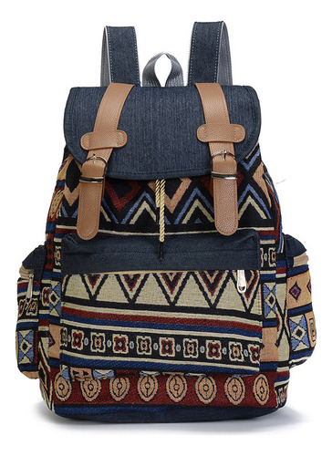 (1 #mold) Mochila Vintage De Lona Mochila Étnica Bohemian Ba