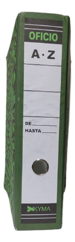1 Registrador Recopilador Tamaño Oficio Kyma Verde Jaspeado