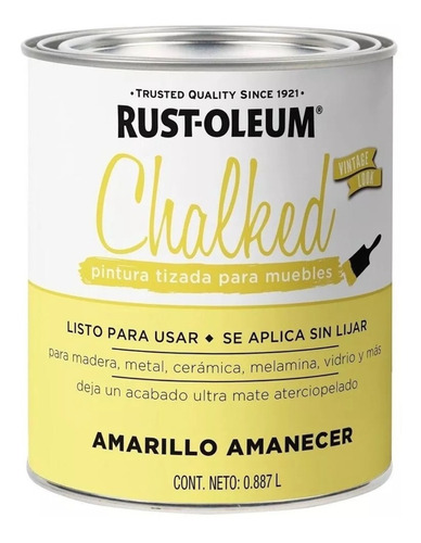 Rust Oleum Pintura Tizada Chalked Base Agua Colores 1lts