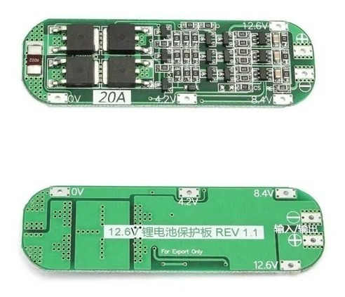 Imagen 5 de 5 de Modulo Protección Para 3 Li-ion 18650 Bms 3 Celdas
