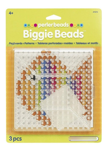 Perler  Beads Clear Large Square Biggie Bead Pegboar...