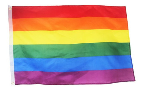 Hermosa Bandera Arco Iris Lgbt Orgullo Gay Poliester 60x90cm