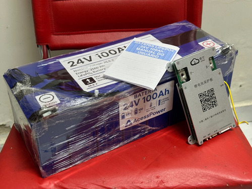 Bateria Lifepo4 24v 100ah Com Bms Jk