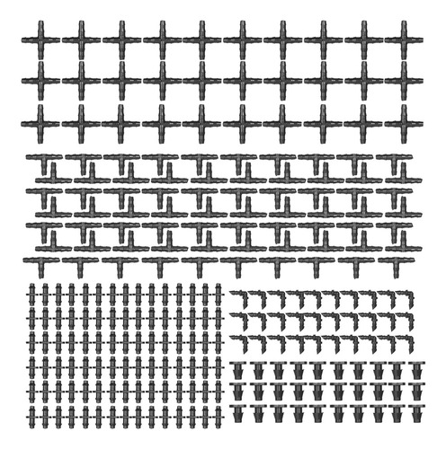Kit Conector Riego 250 Piezas 1/4 Manguera Jardin