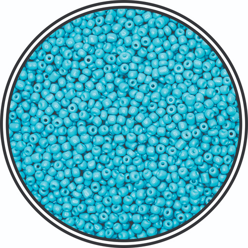 Mostacillon 100gr Esmaltado Bijou Accesorios Collar Pulsera Celeste 3.5 Mm 4 Mm