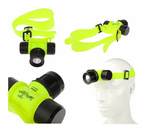 Imagen 3 de 4 de Linterna Frontal Sumergible Buceo Careteo Piscina Nk-t56