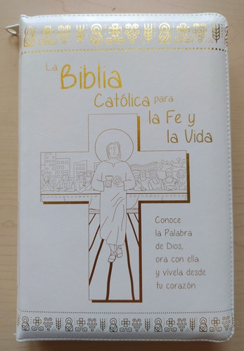 Biblia Catolica Fe Y Vida Jovenes Blanca Estuche Y Separador