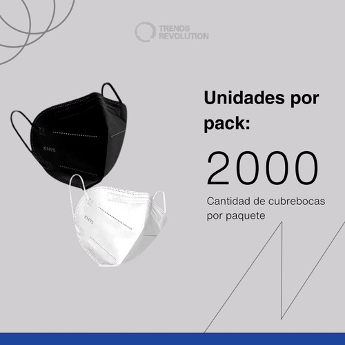 1000 Cubrebocas Kn95 Tapaboca Mascarilla 5 Capas Certificado