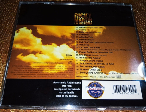 Imagen 3 de 3 de Cd Nuevo, Ricky Martin La Historia Exitos Balada Pop