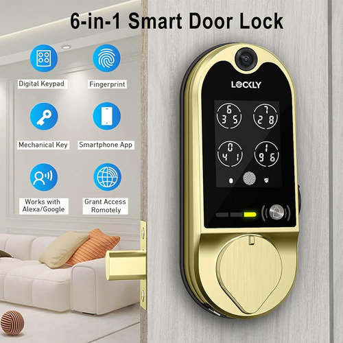 ~? Lockly Vision Smart Lock, Cámara De Video Bidireccional A