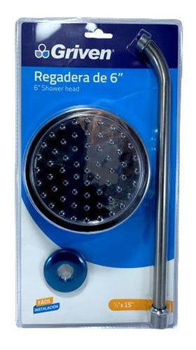 Regadera Redonda 6 Pulgadas Con Tubo Griven