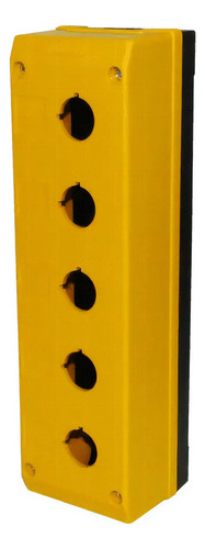 Botoeira Plástica Vazia Amarela 5 Furos 22mm - Metaltex (i)