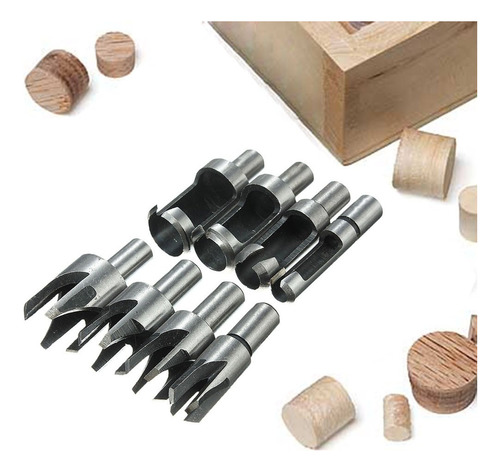 8 Piezas Hss Taper Claw Type Wood Plug Cutter Brocas 16...