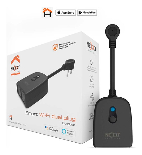 Enchufe Inteligente/2 Tomas Para Exterior Smart Wifi Nexxt 