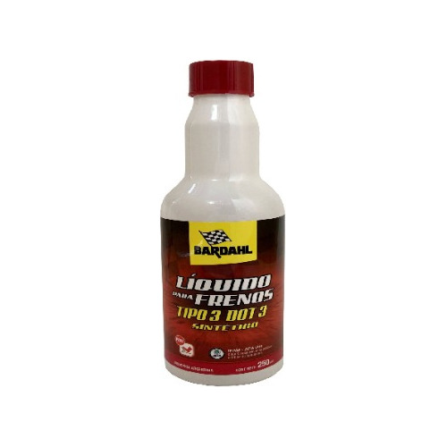 Liquido Para Frenos Tipo 3 Dot 3 Sintético Bardahl 250 Ml