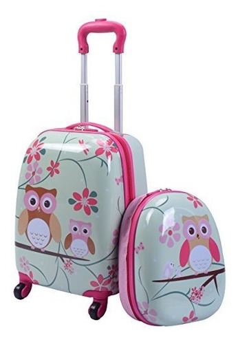 Bolsa De Cordón - Gymax Kids Carry On Luggage Set, 12  & 16 