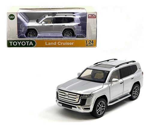 Carro/camioneta En Miniatura Mijo Land Cruiser 2023 1:24 Color Plata