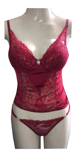 Conjunto Camisete C/ Calcinha 5555 Jackie Lingerie Tam P