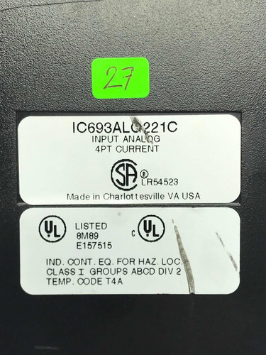 Ge Fanuc Ic693alg221c Mod Analogo Ic693alg221 27 (Usado)