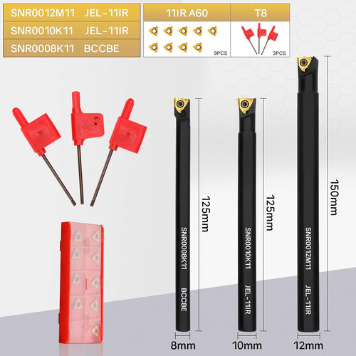 Kit De Torneado Indexable Snr0008k11, Snr0010k11, Snr0012m11