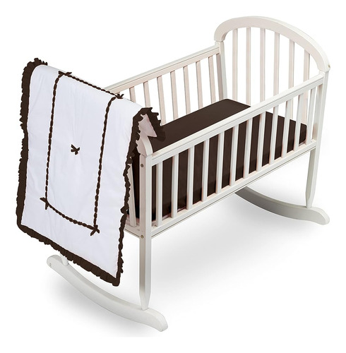 Baby Doll Bedding Unique Cradle Bedding Set, Chocolate (1230