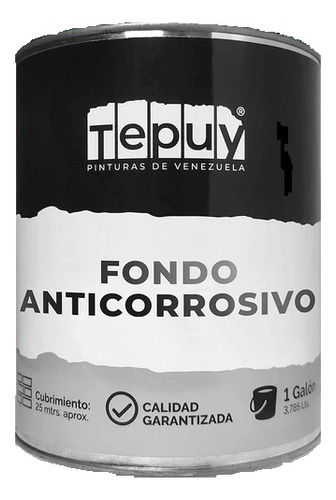 Fondo Anticorrosivo 1/4 Galon Negro/blanco