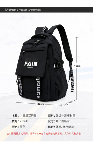 Mochila De Computadora De Gran Capacidad Para Viajes Al Aire