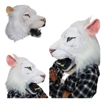 Comprar Máscara Látex Leon Blanco  Máscaras De Latex