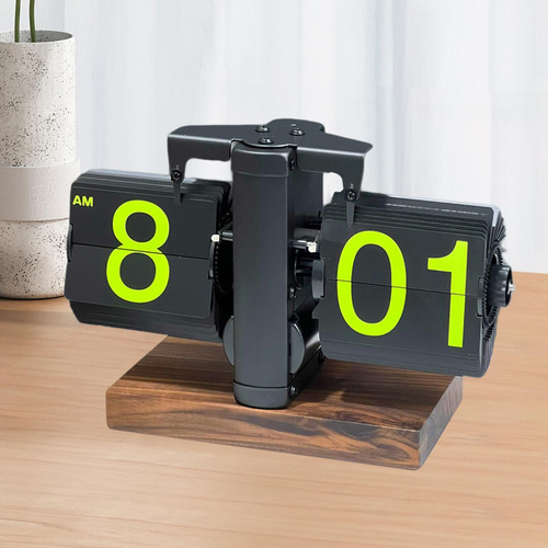 Reloj Con Tapa Automática, Reloj Abatible Hacia Negro