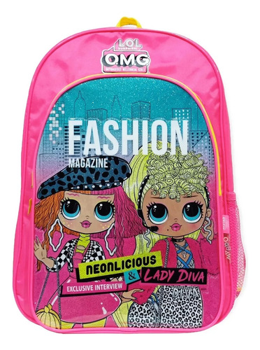 Mochila Lol Surprise Infantil 16 Pulgadas Escolar Original