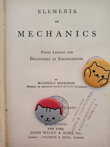 Libro Elements Of Mechanics Mansfield Merriman 115i2