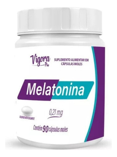 Vigora Plus Melatonina 0,21mg Com 90 Cápsulas Prati Donaduzz Sabor S/sabor