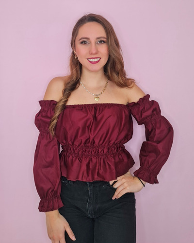 Imagen 1 de 2 de Crop Top Cuello Bandeja